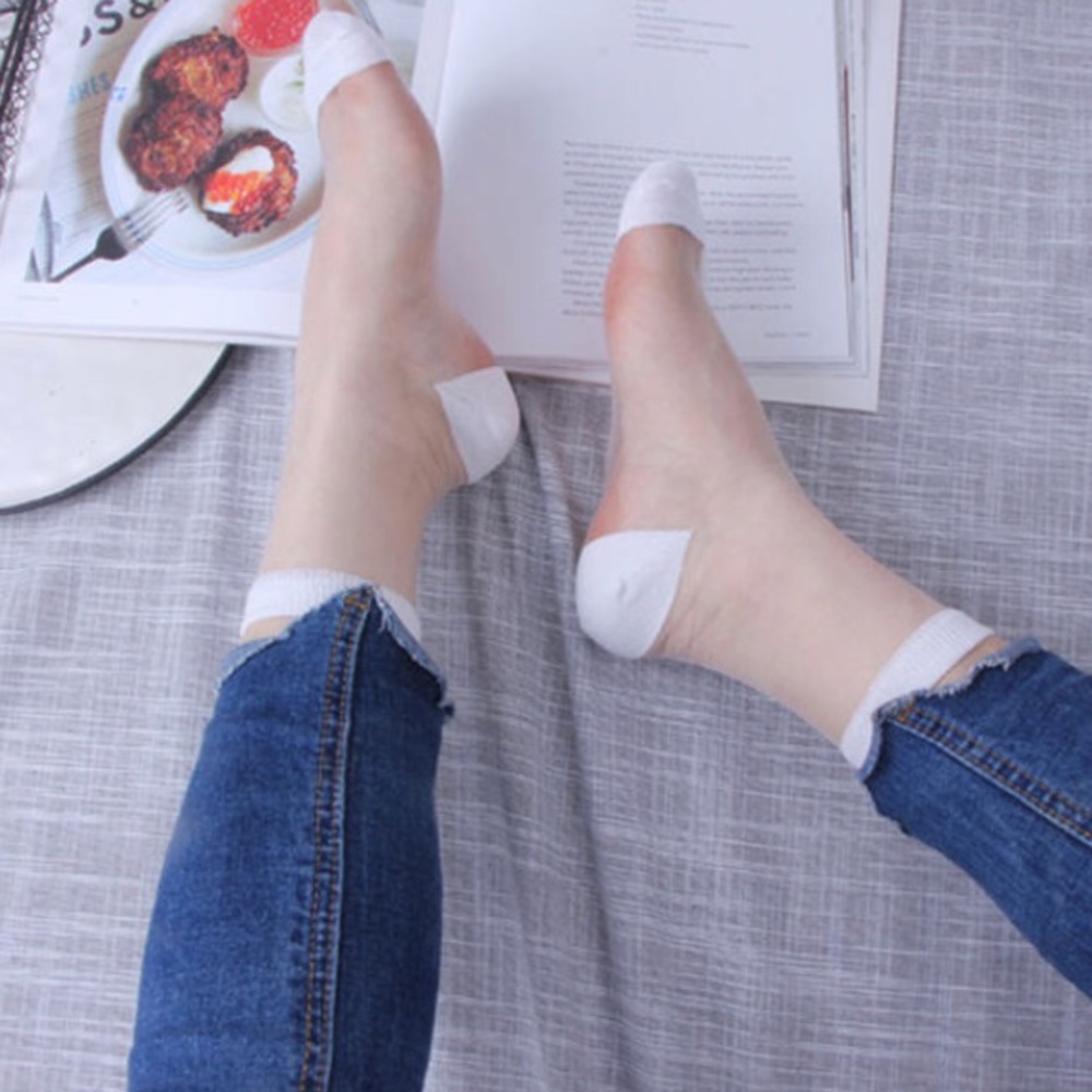 Transparent ankle socks